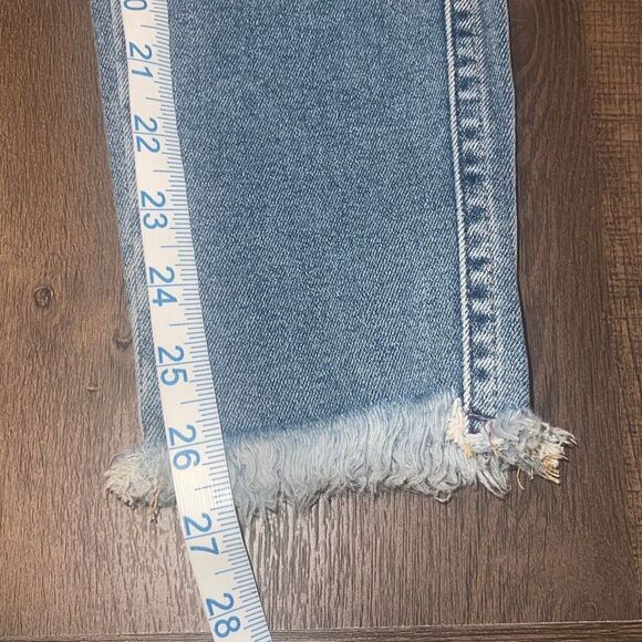 We The Free Womens Skinny Jeans Frayed Hem Stretch Pocket Mid Rise Blue Size 27 - Picture 9 of 9